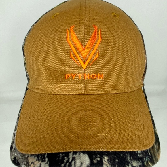 Python True Timber Hat Tan Camo Logo Performance Adjustable Hunting Cap - Picture 3 of 11